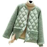 Women's  new plus size short winter cotton coat splicing cotton jacket - Thumbnail 2