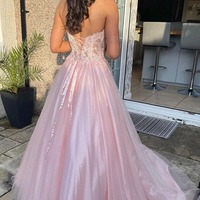 A-lineTulle Lace Sweetheart Prom Dresses, Long Formal Dresses, PD230280 - Thumbnail 1