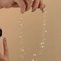 Multilayer pearl necklace, women's clavicle chain - Thumbnail 1