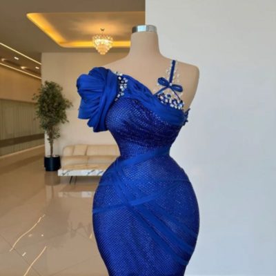 Mermaid sequined formal dress, prom gowns,prom dresses z49