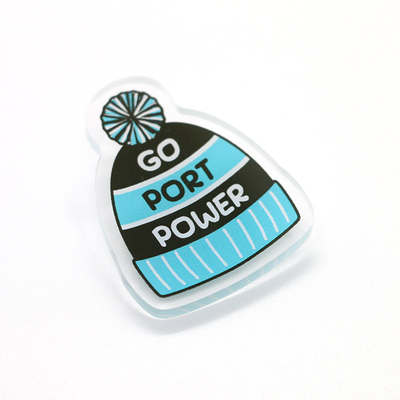Go port power beanie badge