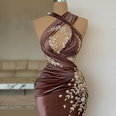 Heavy sequined formal dress, prom gowns,prom dresses z50