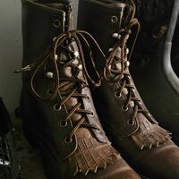 Handmade Fringe Style Made On Order Brown Ankle High Boot All Size We Make - Thumbnail 1