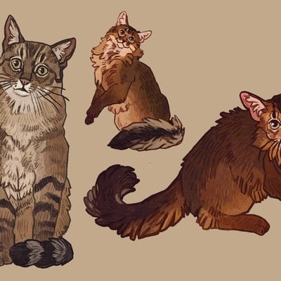 Wooden/arylic charms: cats