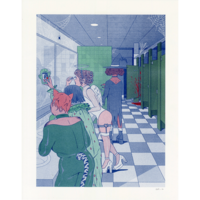 LAST ONE At The Witching Hour Riso Print - Thumbnail 1