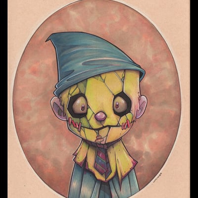 Eli the scarecrow boy original art