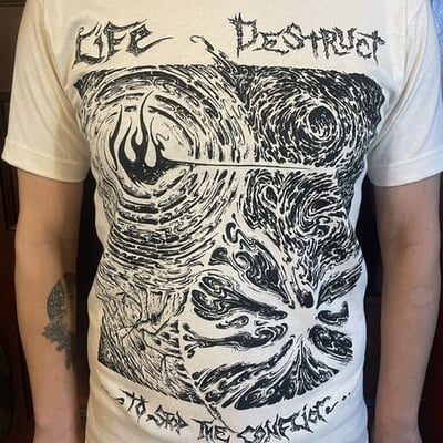 Life / destruct t-shirt (natural)