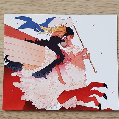 Lady & chimera print