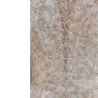 Exquisite Lustrous Satin V-neck Wedding Dresses Shiny Beading Elegant Luxury Brides Ball Gown White Court Wedding - Thumbnail 2