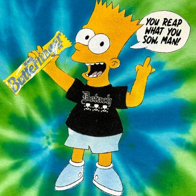 El barto bootleg green tie dye 1/1