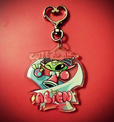 Cute As As Alien 2.5'' Acrylic Charm