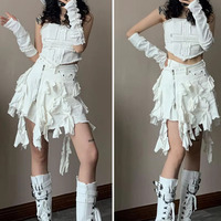 Y2K Angel Distressed Skirt - Thumbnail 1