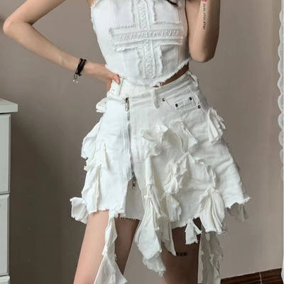 Y2k angel distressed skirt - Thumbnail 1