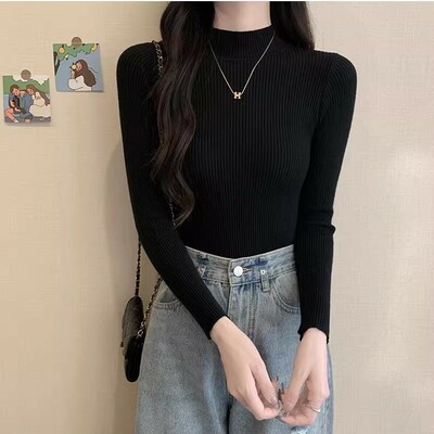 Autumn winter long sleeve knitted sweater