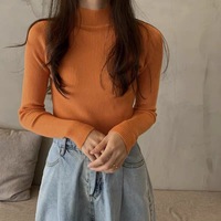 Autumn Winter Long Sleeve Knitted Sweater - Thumbnail 1