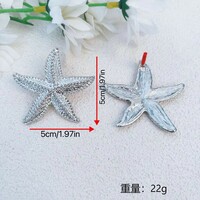 Large Metal Starfish Stud Earrings for Women Girls - Thumbnail 3