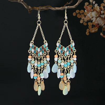 Ethnic Style Tassel Earrings Bohemian Ear Accessories 
