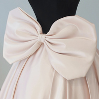 Black Velvet and Pink Satin Floor Length Prom Dress - Thumbnail 2