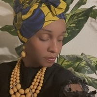 Blue/Yellow Bonnet Headwrap  - Thumbnail 2
