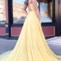 A-line Chiffon Spaghetti Straps Long Prom Dresses, Evening Gown, PD230292 - Thumbnail 1