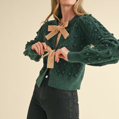 Bow detail cardigan