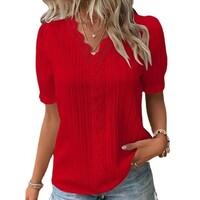 Women New Fashion Hollow Short Sleeves  - Thumbnail 2