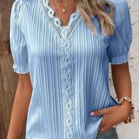 Women New Fashion Hollow Short Sleeves  - Thumbnail 4