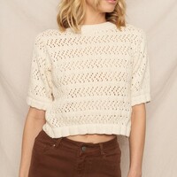 Short Sleeve Sweater - Thumbnail 1