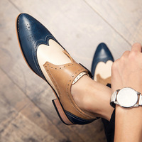 Men's color matching fashion casual shoes wedding shoes 3 colors - Thumbnail 2