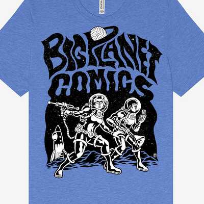 Big planet comics tshirt - heather columbia blue