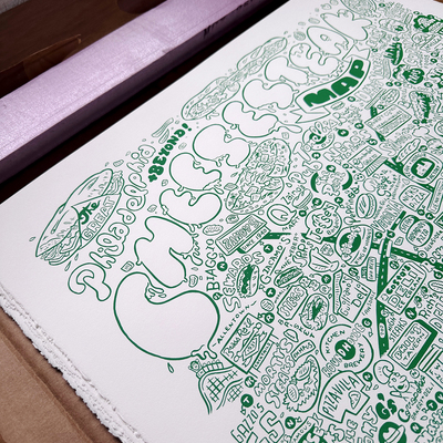 Philadelphia cheesesteak map 2nd ed. - (green)