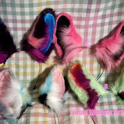 Fluffy bunny ears -ready to ship-