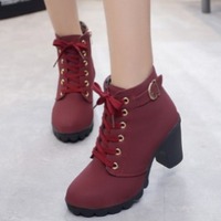  Winter Autumn High Heels Boots for Women - Thumbnail 2