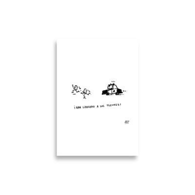 ¡se escapan! - a4 (21x30cm) póster