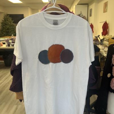 Embroidered patchwork t-shirt