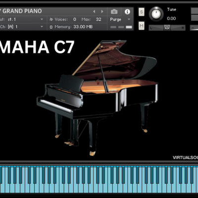 C7 piano kontakt library - virtual instrument nki vst software