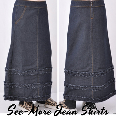 TORI TRIPLE RUFFLE TRIM CHILDRENS BLACK DENIM SKIRT