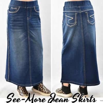 Childrens classic comfort kristy denim skirt