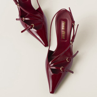  Women Fashion Triple Buckle Sling Back Women Summer Pointed-toe High Heels Sandals  - Thumbnail 3