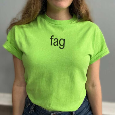 Unisex fag meme t shirt in neon green