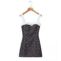 Rose Print Lace Slip Dress - Thumbnail 2