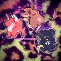 Woodland and Farm - Acrylic Pins- - Thumbnail 1