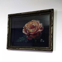 Original Oregon Rose Floral Art – Framed Colored Pencil Painting - Thumbnail 2