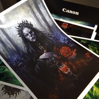 Norse Viking goddess Hel Gothic dark Art Print, Gothic Home Decor, Viking Art Print - Thumbnail 2