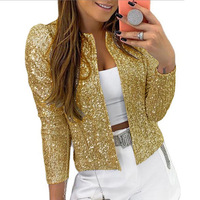 Office Lady Short Sequin Jacket - Thumbnail 2