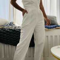 Sexy Women's Elegant Jumpsuits Sleeveless High Waist Slim Wide Leg Jumpsuit Pants - Thumbnail 2