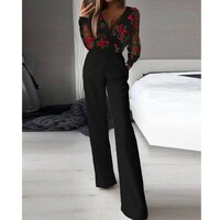 Sexy Women's Elegant Jumpsuits Sleeveless High Waist Slim Wide Leg Jumpsuit Pants - Thumbnail 4