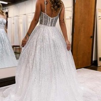A-Line Silver Ombre Sequins Princess Straps  Prom Gown,PD230356 - Thumbnail 1