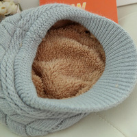 Autumn and Winter Warm Knitted Wool Hat Fashion Versatile Hat for Women - Thumbnail 2