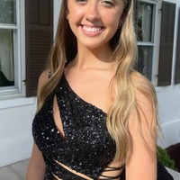 Long Mermaid One Shoulder Keyhole Prom Dress with Slit,PD230370 - Thumbnail 1